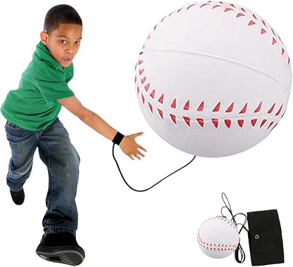 Wrist Return Ball, Sports Wrist Ball, Baseball On A String Rubber Rebound Ball Wristband, Durable Elastic String Attached Rebound Balls