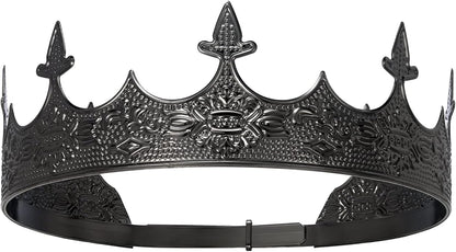 XEUZK King Crown for Men Crowns Tiara for Birthday Party Costume