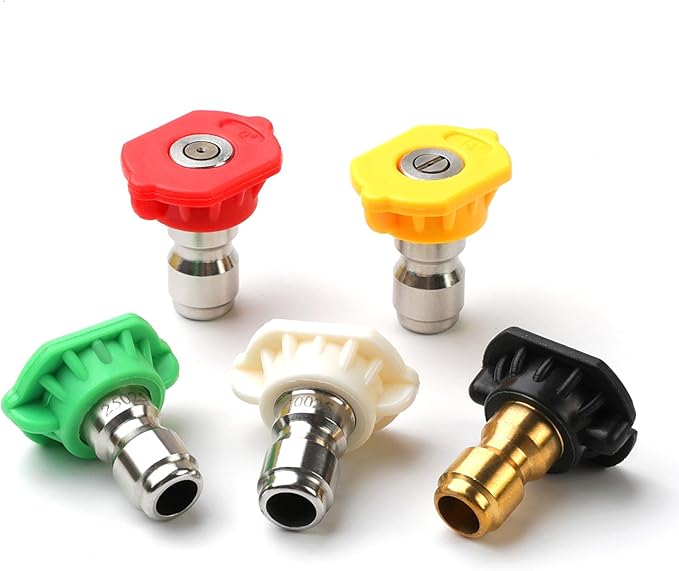 Pressure Washer Tips Set, 14 Inch Quick Connect Pressure Washer Nozzle Tips, 5 Pack, 2.5 GPM, 4500 PSI