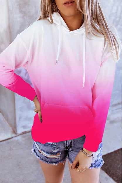 HVEPUO Womens Hoodies Fall Long Sleeve Drawstring Pullover Tops With Pockets Girls' Fashion Loose Casual Sweatshirt For Women