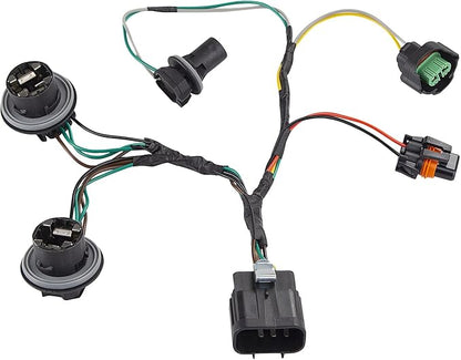 Compatible with Headlight Wiring Harness GMC Sierra 1500 2007 2008 2009 2010 2011 2012 2013 and GMC Sierra 2500 HD 3500 HD 2007 to 2014, Headlamp Wiring Harness, Front Lamp Socket Wire 15841610