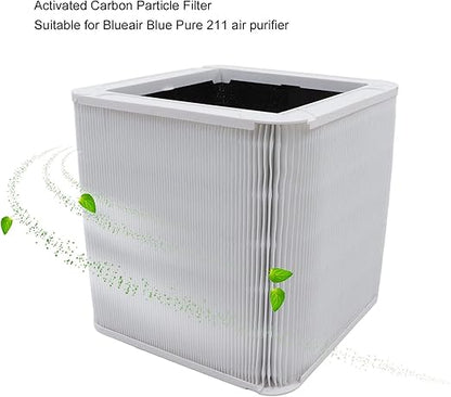 Air Purifier Filter Replacement, Foldable Activated Carbon Filter Screen 1PCs for Blue Pure 211 for Home Use