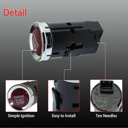 35881-T4N-702 35881-T5H-H41 Ignition Starter Switch for Honda HR-V FIT City 2015 2016 2017 2018 2019 35881-T4N-701 35881-T4N-H01 35881-T4N-H02 Key Start Stop Push Button One-Button Switch