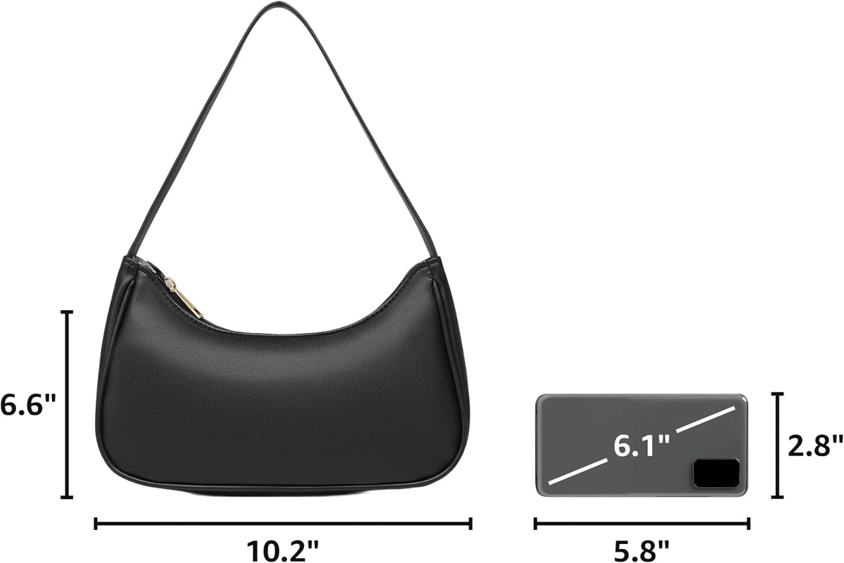 Afashor Shoulder Bags for Women Vegan Leather Hobo Sling Tote Handbag Retro Clutch Purse with Zipper Closure Retro, with Zipper Closure