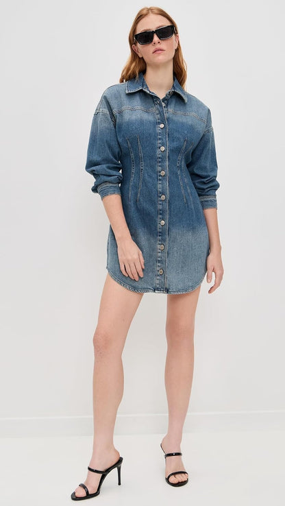 Fashion Nova Women's Shaped Denim Dress