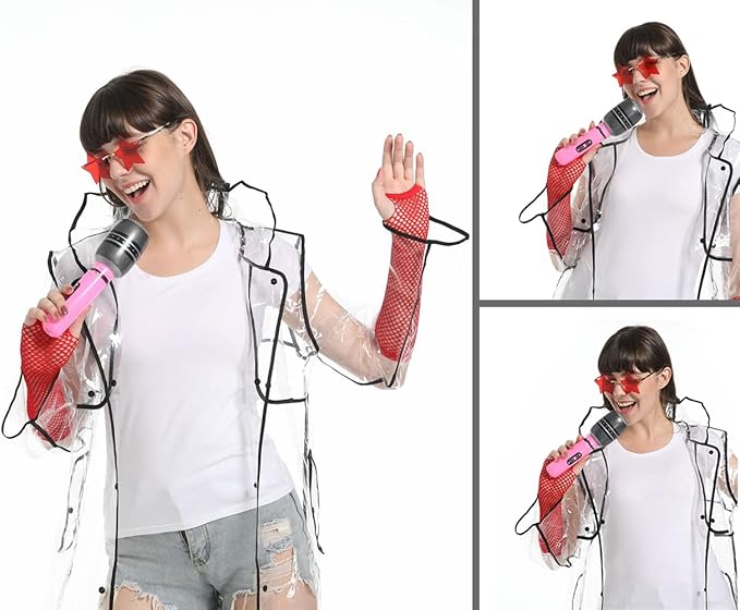 DS. DISTINCTIVE STYLE Inflatable Microphones 6 Pieces 10-Inch Blow up Microphones 80s 90s Party Favors Performace Photo Props Random Colors