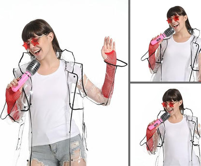 DS. DISTINCTIVE STYLE Inflatable Microphones 6 Pieces 10-Inch Blow up Microphones 80s 90s Party Favors Performace Photo Props Random Colors