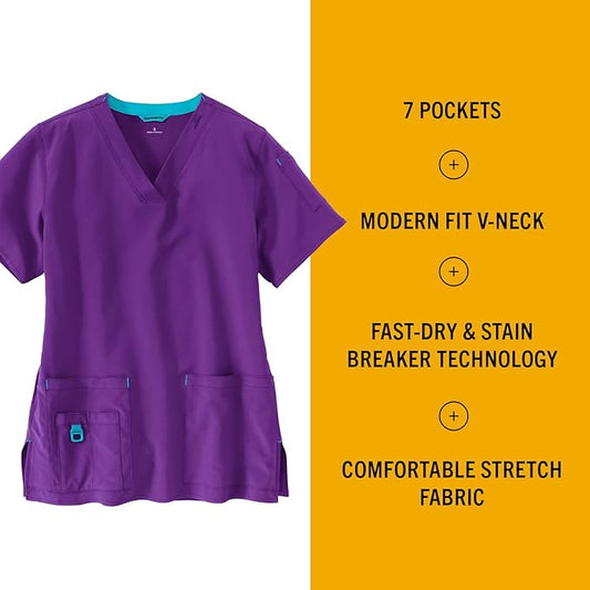 Carhartt Scrubs C12110 Women's Force® Cross-Flex Modern Fit V-Neck Top