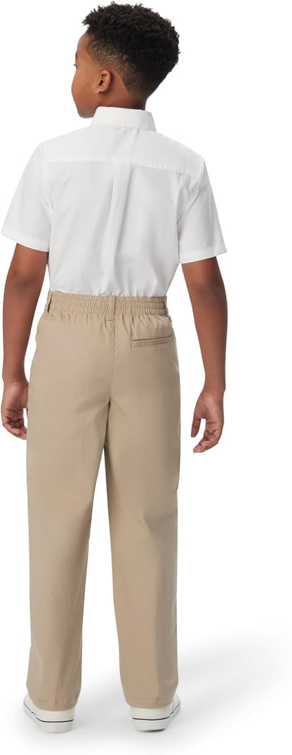 These pull-on uniform pants from French Toast are perfect for busy mornings - with a relaxed fit, reinforced knees, and an easy elastic waistband