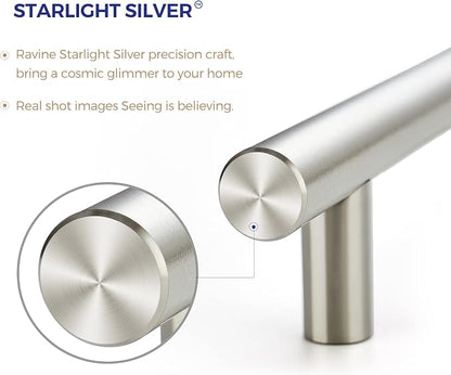 Ravinte Cabinet Handles, Brushed Nickel,5" Length,3" Hole Center,1 Pack