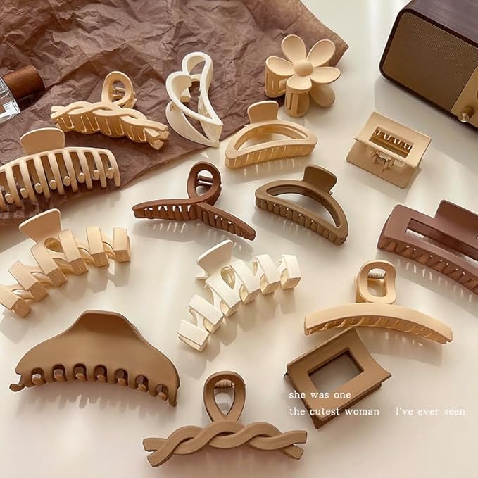 Accessories Headwear Styling Tools for Party Wedding,Hair Barrette Clamps for Thick Thin Hair, Fashion Hair (14#keel - coffee color)