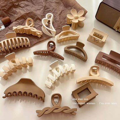 Accessories Headwear Styling Tools for Party Wedding,Hair Barrette Clamps for Thick Thin Hair, Fashion Hair (14#keel - coffee color)