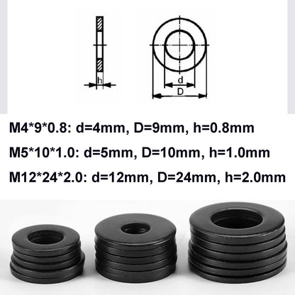 Qrity 20PCS Steel Flat Washer, Fender Washer, M12x24mm Washer, Metal Washers for Home Decoration and Factory Construction