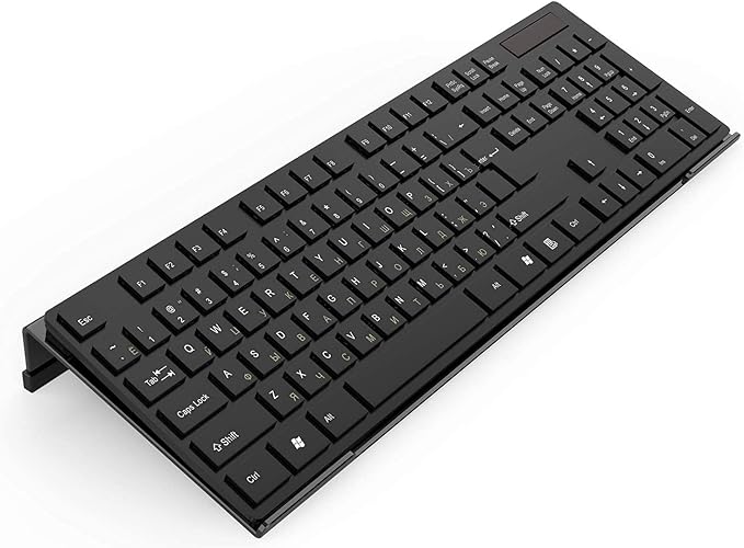 Acrylic Tilted Computer Keyboard Stand for Ergonomic Typing, Keyboard Tray Holder with Silicone Non-Slip Case, Black