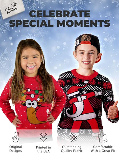 Tstars Gaming Boys Ugly Christmas Shirt I Paused My Game to Be Here Xmas Holiday Long Sleeve T-Shirt for Youth Kids
