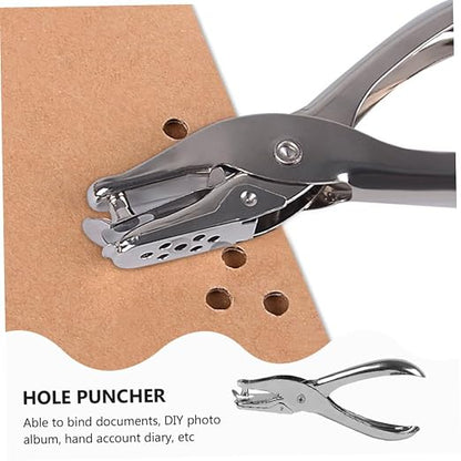 Operitacx 6pcs Ergonomic Handheld Hole Punchers Multifunctional Punching Tool for Cardboard Crafts for Document Binding Scrapbooks and Photo