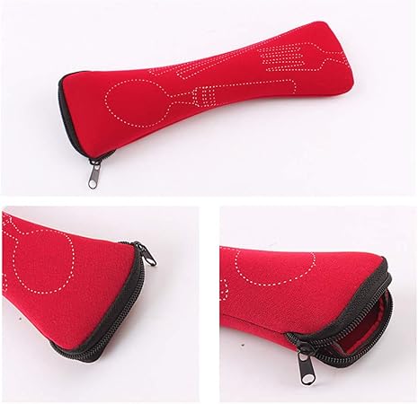 Bluelanss Portable Tableware Zipper Bag Outdoor Travel Camping Cutlery Pouch Storage Bag for Knife, Fork, Spoon, Tea Spoon, Chopsticks, Bottle Opener Blue