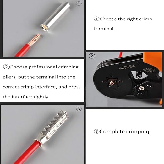 600 Pcs 7 Sizes Wire Ferrules Kits Tinned Copper Crimp Connector AWG 22-10 Non Insulated Ferrules Pin Cord End Terminal Assortment Kit