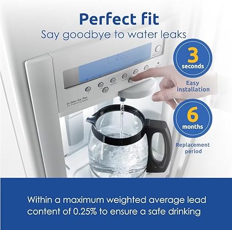 Replacement for EPTWFU01, ur Sur Ultra 2, EWF02, 012505454226, 4562222 Refrigerator Water Filter, Pack of 1 (Packaging May Vary)