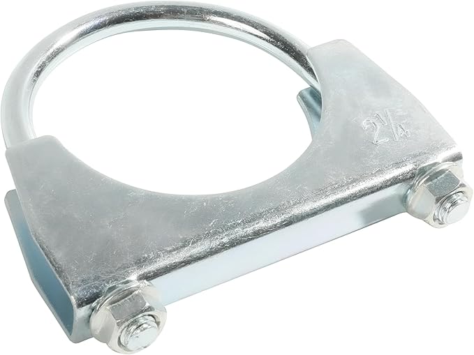 Zlirfy 1.75" 2" 2.25" 2.5" 2.75" U Bolt Clamp Muffler Exhaust Clamps,Metal U-Bolt Muffler/Exhaust Clamp,Heavy Duty U Bolt Muffer Exhaust Clamp Hanger for Pipes (2.25 Inch)
