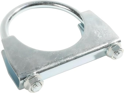 Zlirfy 1.75" 2" 2.25" 2.5" 2.75" U Bolt Clamp Muffler Exhaust Clamps,Metal U-Bolt Muffler/Exhaust Clamp,Heavy Duty U Bolt Muffer Exhaust Clamp Hanger for Pipes (2.25 Inch)