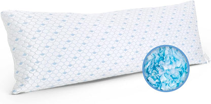 ESHINE Full Body Pillows for Adults - Full Body Pillow for SleepingGel Infused Cooling PillowsShredded Memory Foam Pillows, Oeko-TEXCertiPUR-US Certified, 20x54 Long Pillows...