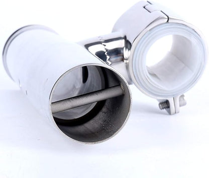 Amarine Made 2 Pack of Stainless Steel Tournament Style Rod Holder,Transom Mounted,Wall Mounted,Top Mounted - Angle Adjustable for Rail 1-58" to 2"