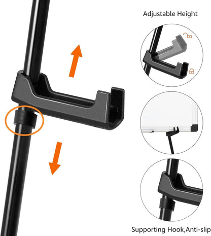 Basics Easel Display Stand, Instant Floor Poster, Lightweight, Collapsible and Portable with Tripod Base, Black Steel (supports 5 pounds)