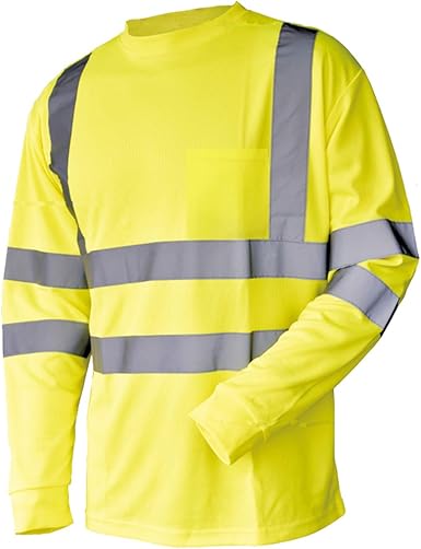 LM Hi Vis T Shirt ANSI Class 3 Reflective Safety Lime Orange Short Long Sleeve HIGH Visibility