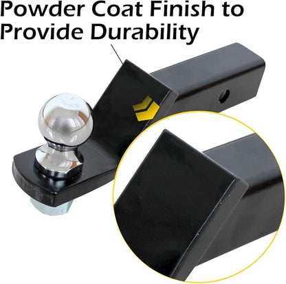 MaxxHaul 50547 Trailer Hitch Mount with 2 inch Ball and Pin - Fits 2 inch Receiver 2 inch Drop 7,500 lbs Capacity