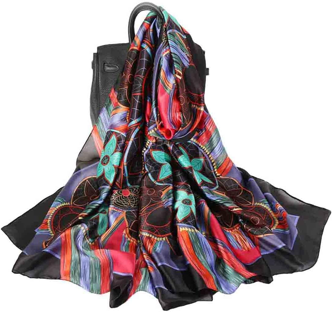 Acotavie Scarfs for Women Fashion Scarves Long Satin Silk Feeling Scarf Lightweight Sunscreen Shawls.