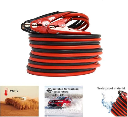 A ABIGAIL Heavy Duty Jumper Cables, Booster Cables 1 Gauge 800A 25 Ft Booster Jump Start Automotive Jumper Cables Kit for Car, SUV, and Trucks with Professional Clamps and Carrying Bag