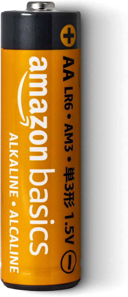 Basics 48-Pack AA Alkaline High-Performance Batteries, 1.5 Volt, 10-Year Shelf Life