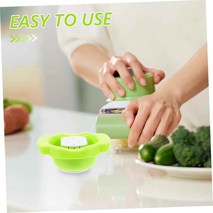 KICHOUSE 2pcs Premium Finger Guard Grater Cutting Guard Anti Grater Finger Slicer Finger Protector Fruit Chopper Finger Protector for Grating Cheese Slicer Green Stainless Steel