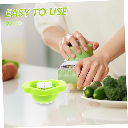 KICHOUSE 2pcs Premium Finger Guard Grater Cutting Guard Anti Grater Finger Slicer Finger Protector Fruit Chopper Finger Protector for Grating Cheese Slicer Green Stainless Steel