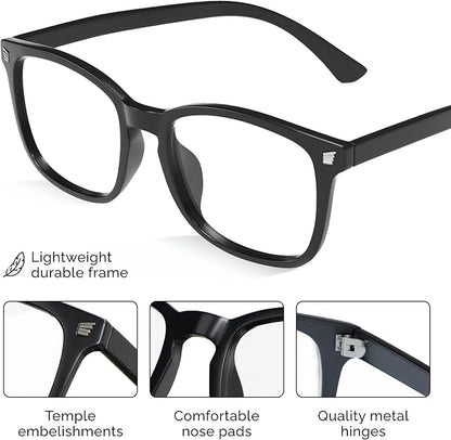 livho High Tech Blue Light Glasses - Advanced 99 Blue Light Blocking Computer Glasses - Anti Eyestrain  UV Glare Protection