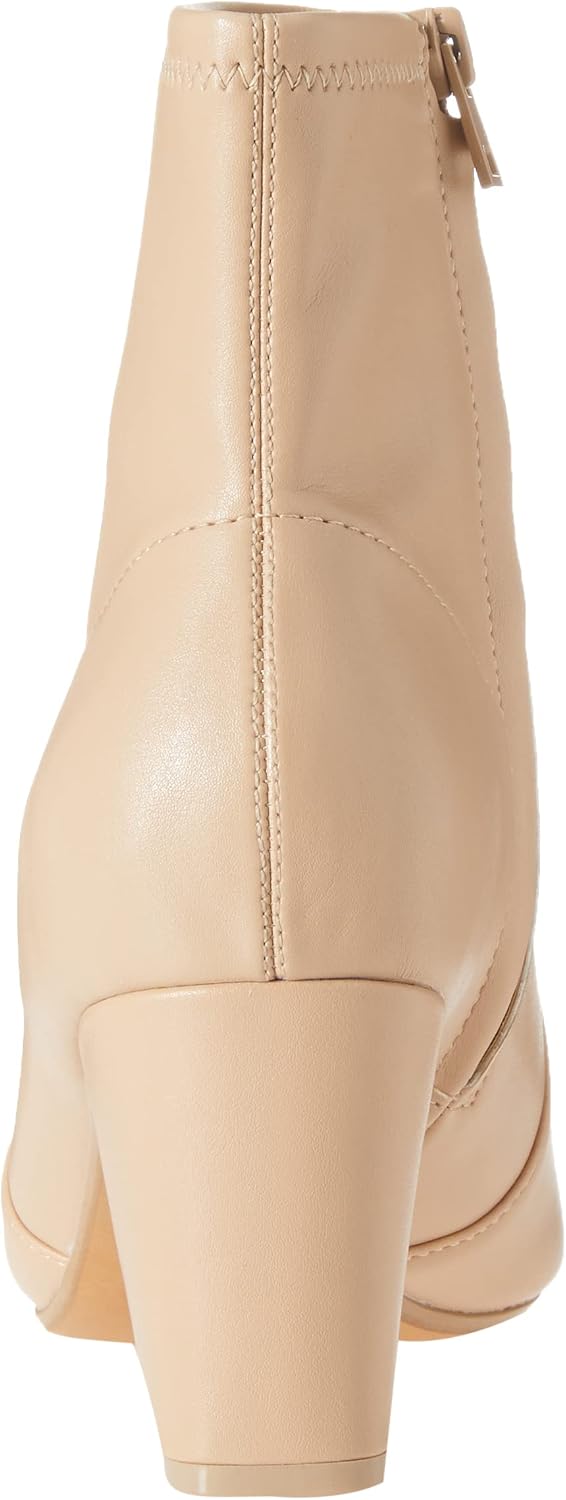 Essentials Women's Fitted Stretch Ankle Boots with Block Heel.