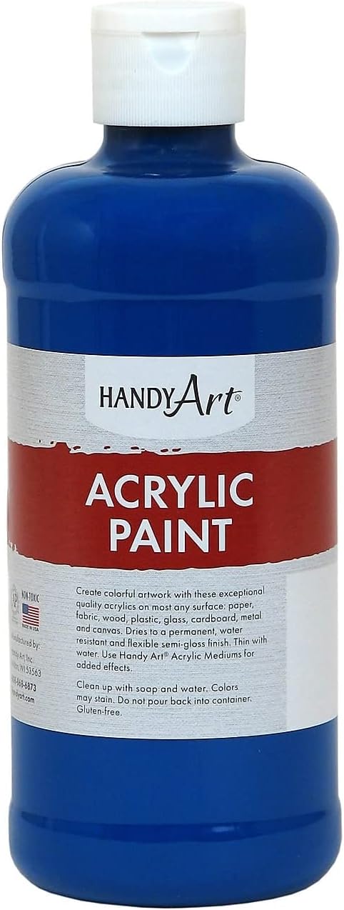 Handy Art 101-065 Student Acrylic Paint 16 ounce, Ultramarine Blue