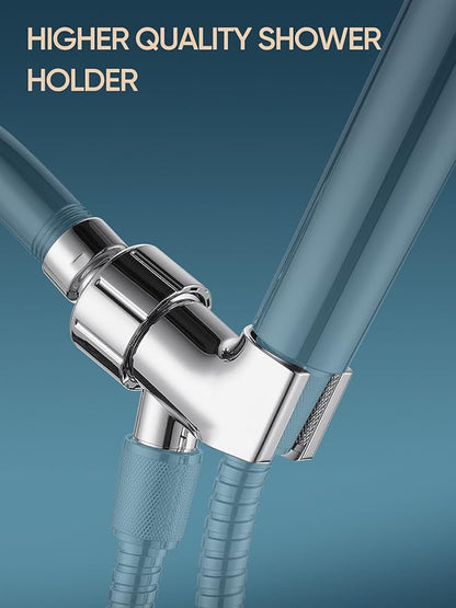 Cobbe Shower Head Holder for Handheld Shower Head, Brass pivoting ball adjustable Shower Arm Mount for Connecting Shower Arm and Shower Hose, 12 Inch IPS Female Inlet and Male Outlet, Chrome Finish