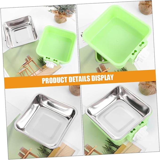 HEMOTON Hanging Dog Bowl Space Saving Pet Water Feeder for Dogs Cats and Rabbits Easy to Install and Resistant Crate Water Bowl Stylish Design