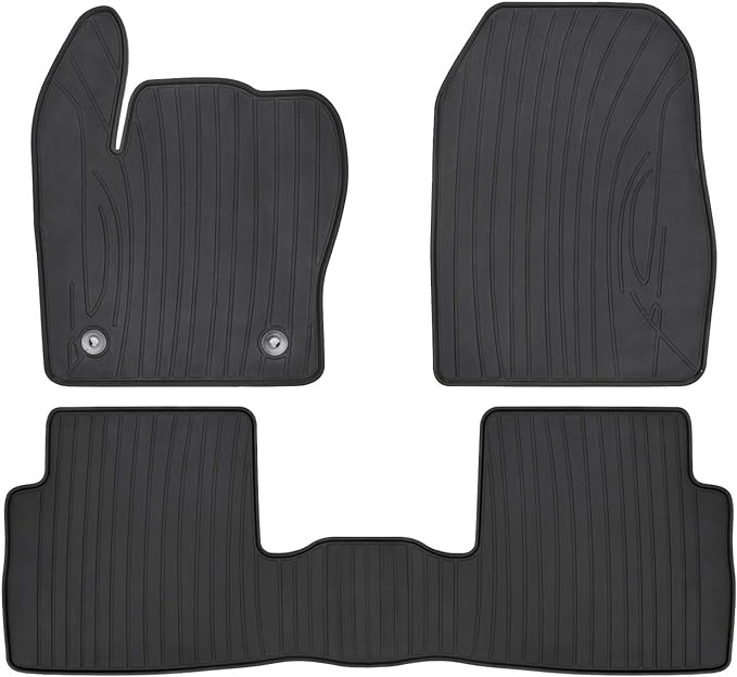 Car Floor Mats Custom Fit for Ford Escape 2013 2014 2015 2016 2017 2018 20192013-2019 Ford C-Max Odorless Washable Rubber Foot Carpet Heavy Duty All Weather Protection Car Floor Liner-Black