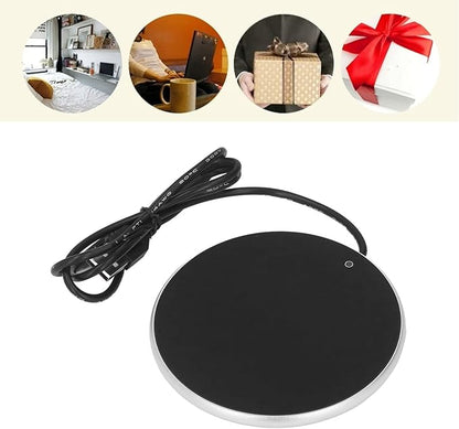 Constant Temperature Space Saving Coffee Mug Warmer Smart USB Candle Warmer, Tempered Glass, Small Portable, Automatic Function Ideal Coffee Gifts Accessories Keep Beverages Coffee Warmer (1)