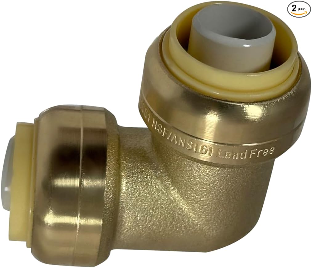 Push Fit 3/4 Inch x 3/4 Inch Push Fit Elbow, 27-2-3=2XX, 1 Pieces