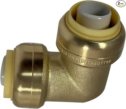 Push Fit 3/4 Inch x 3/4 Inch Push Fit Elbow, 27-2-3=2XX, 1 Pieces