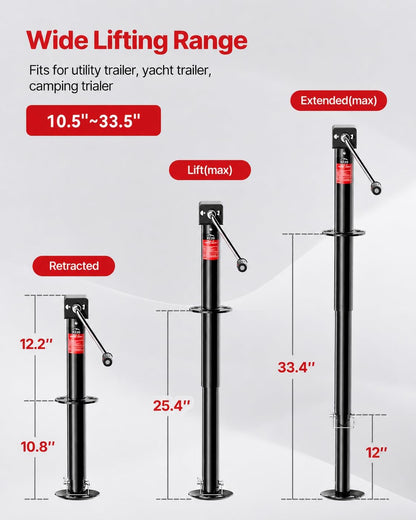 5000 lbs A-Frame Trailer Jack, 20-24V Cordless Drill Compatible, 23" Lift, Raises Up an extra 15", for Utility,RVs (Black)