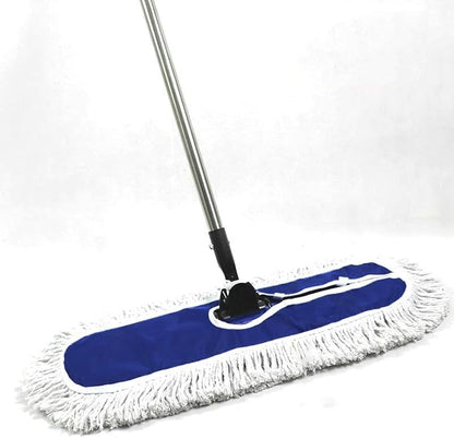 24" 3 Pack Industrial Strength Cotton Dry Dust Mop Head Refill, Fits 24 Inch Frame, Hardwood Floor Duster Broom, Dry Floor Cleaning for Hardwood, Ceramic, Marble Tile