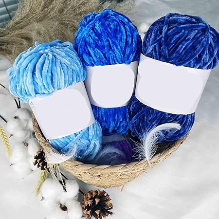 100g110m Chenille Velvet Yarn Knitting Wool Thick Warm Crochet Knitting Yarn Cotton Baby Wool DIY Hand-Knitted Sweater (Color : 08)