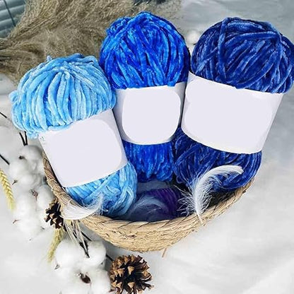 100g110m Chenille Velvet Yarn Knitting Wool Thick Warm Crochet Knitting Yarn Cotton Baby Wool DIY Hand-Knitted Sweater (Color : 08)