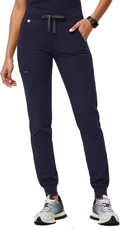 FIGS Zamora Jogger Scrub Pants for Women — Slim Fit, 6 Pockets, Yoga Waistband, Ribbed Ankle Cuffs, Anti-Wrinkle