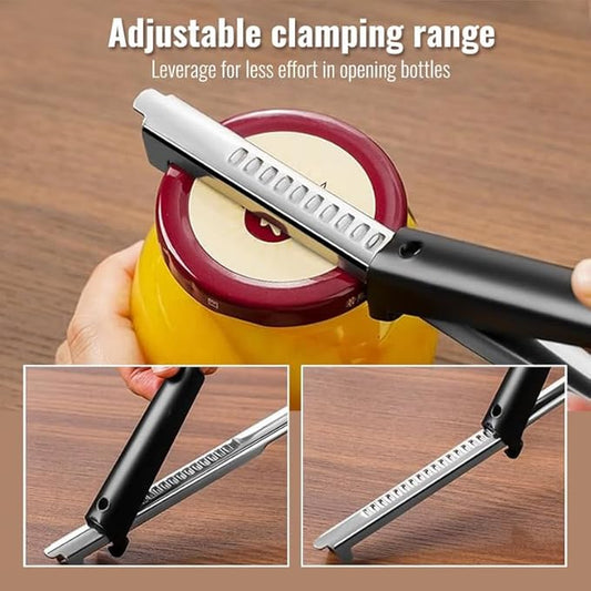 Adjustable Jar Opener for Weak Hands, 2024 New Adjustable Multifunctional Stainless Steel Can Opener, PortableJar Lid Gripper, Manual Jar Bottle Cap Opener for Home Kitchen Gadgets(1pcs)